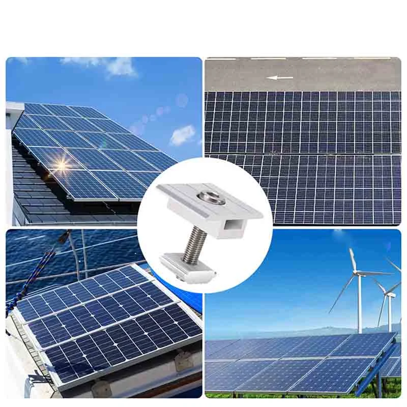 Panel Mount Ground Roof Mounted Panels Flat Wall Brackets Aluminum Rails PV Ballasted Systems Design Fan Solar Mounting System