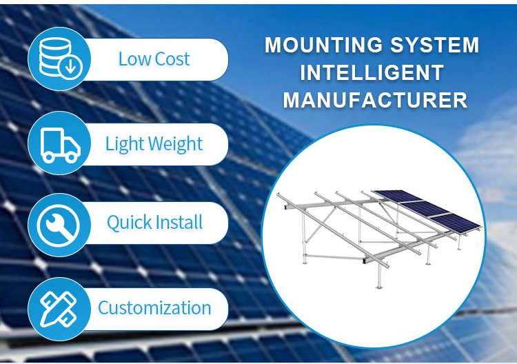 Solution Supplier Ground Solar Energy Mounting Structures System with Ground Screw