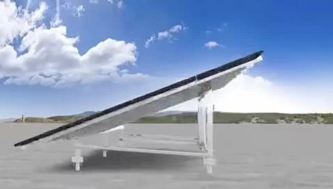 Sistema de montagem no solo de coluna dupla de suporte solar fotovoltaico de triângulo fixo