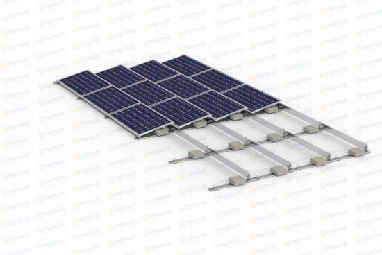 Sistema de montagem de lastro solar de base de concreto com braçadeira final