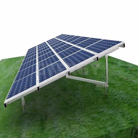 Painel fotovoltaico suportes fixos de liga de alumínio sistema de rack de montagem no solo solar por parafusos de aço