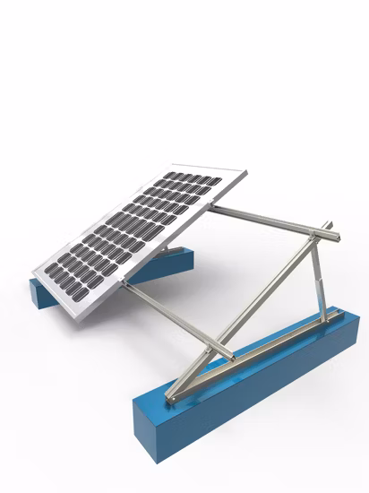 Sistema de montagem de suportes de montagem de telhado plano de painel solar
