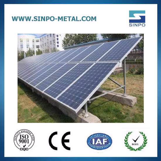Sistema de aterramento solar de alumínio Montagem fixa no solo Sistema fotovoltaico de montagem em painel solar